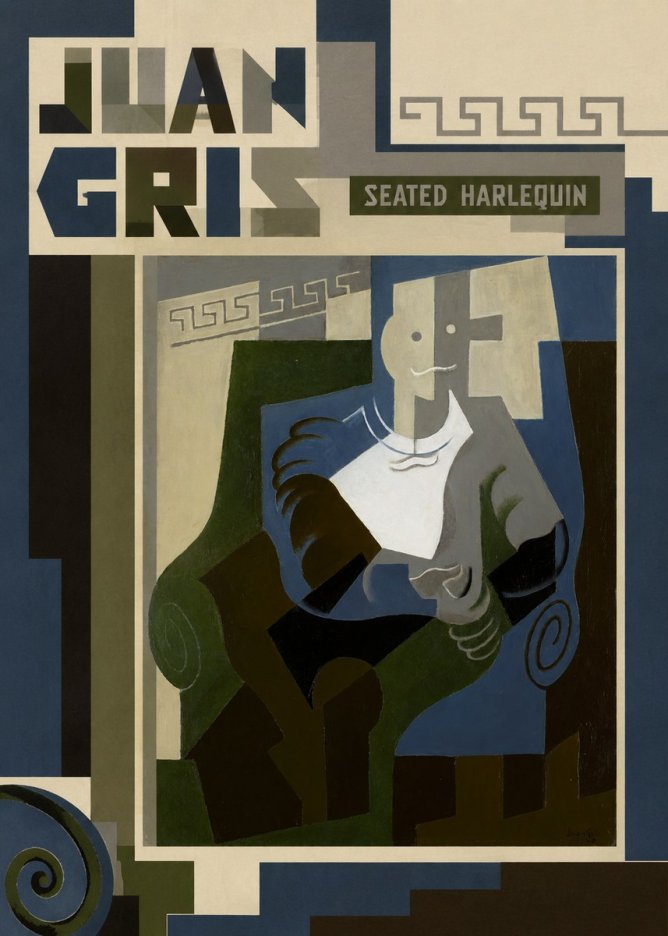 Juan Gris Seated Harlequin No3 - Affiche