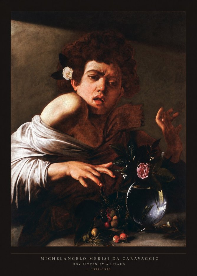 Michelangelo Merisi da Caravaggio Boy Bitten by a Lizard No5 - Affiche