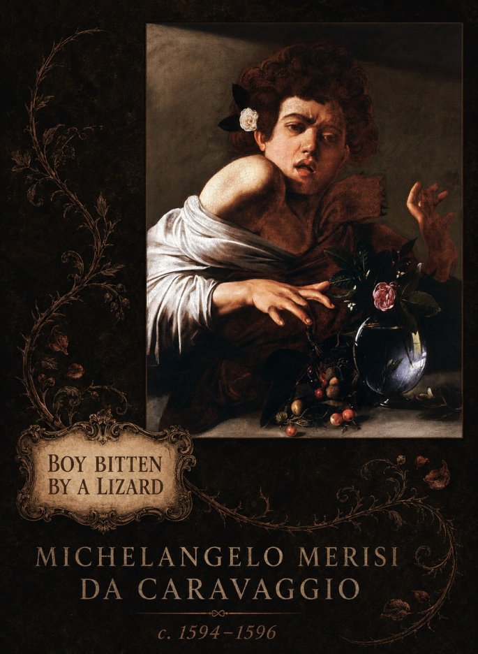 Michelangelo Merisi da Caravaggio Boy Bitten by a Lizard No6 - Affiche