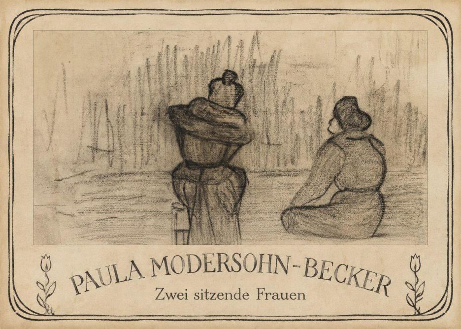 Paula Modersohn-Becker Zwei Sitzende Frauen No3 - Affiche