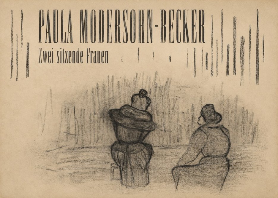 Paula Modersohn-Becker Zwei Sitzende Frauen No4 - Affiche