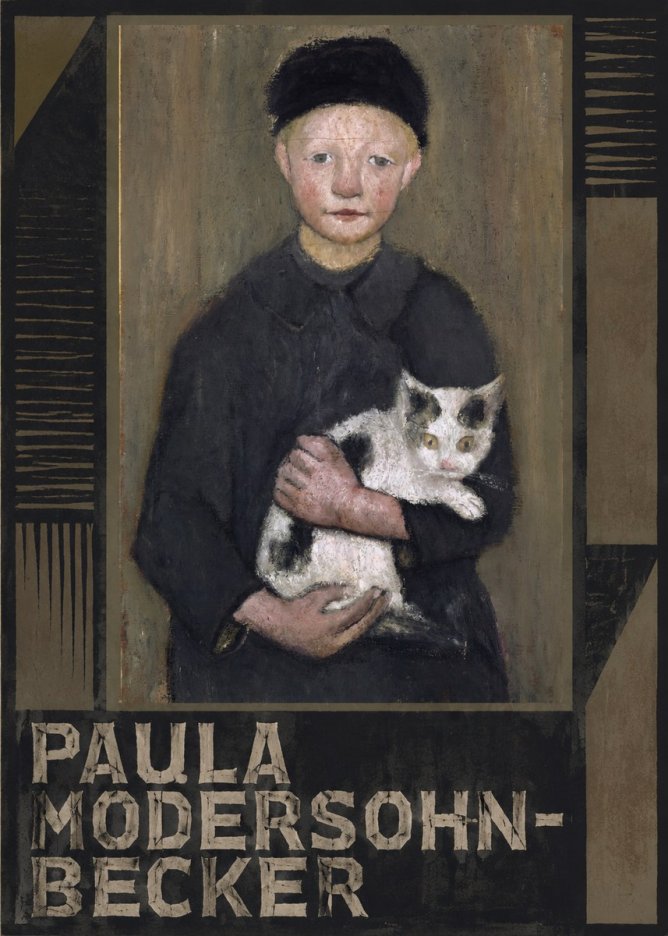 Paula Modersohn-Becker Girl with Cat No4 - Affiche