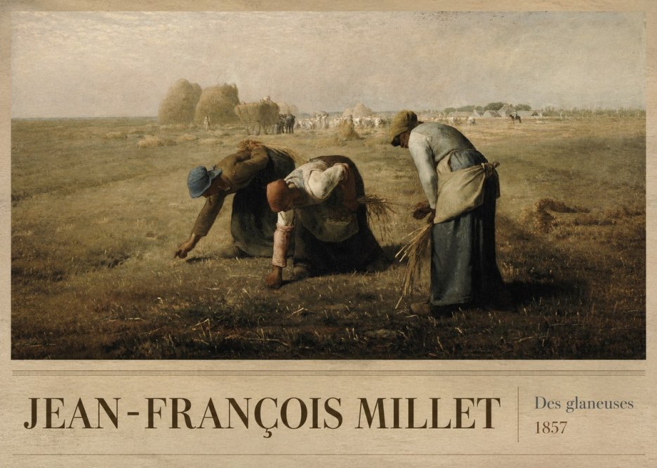 Jean-François Millet Des Glaneuses No2 - Affiche