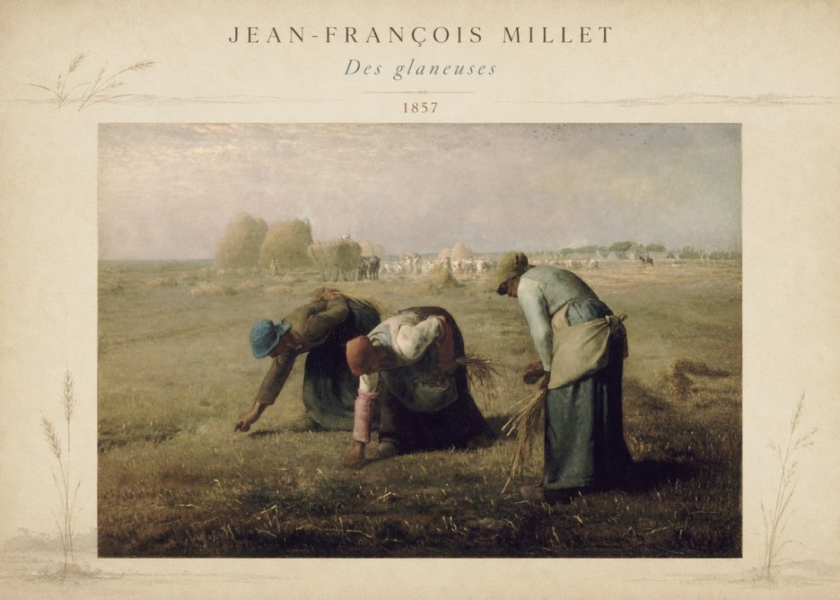 Jean-François Millet Des Glaneuses No5 - Affiche