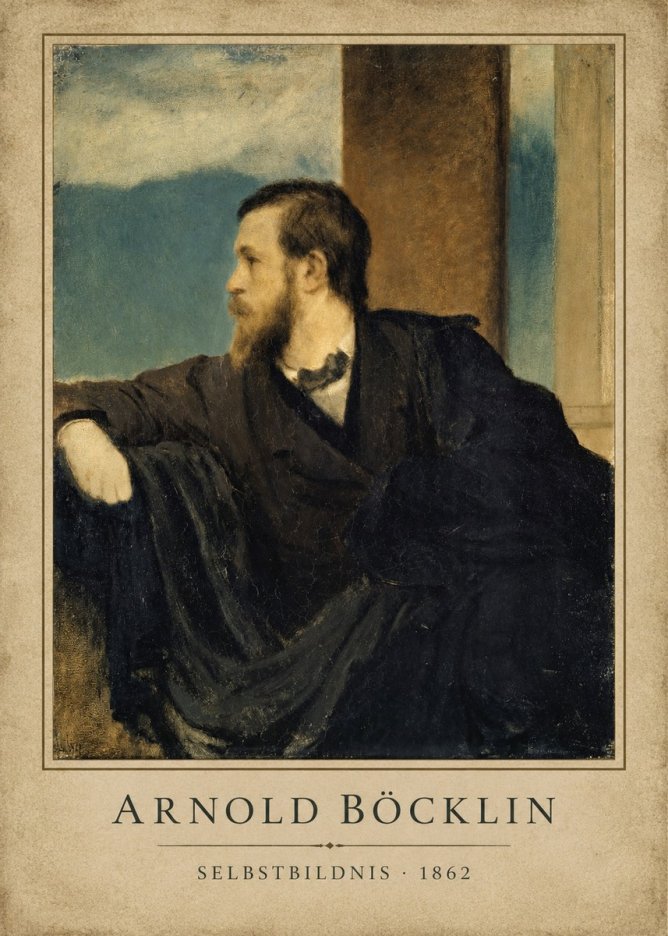 Arnold Böcklin Selbstbildnis No1 - Affiche
