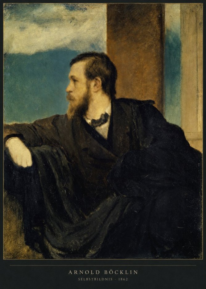 Arnold Böcklin Selbstbildnis No2 - Affiche