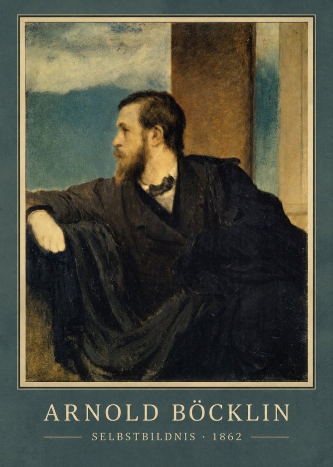 Arnold Böcklin Selbstbildnis No3 - Affiche
