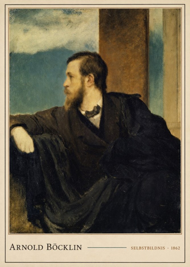 Arnold Böcklin Selbstbildnis No4 - Affiche