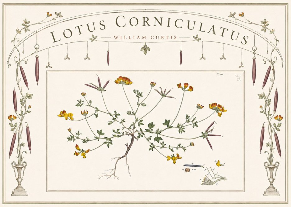 William Curtis Lotus Corniculatus I No6 - Affiche