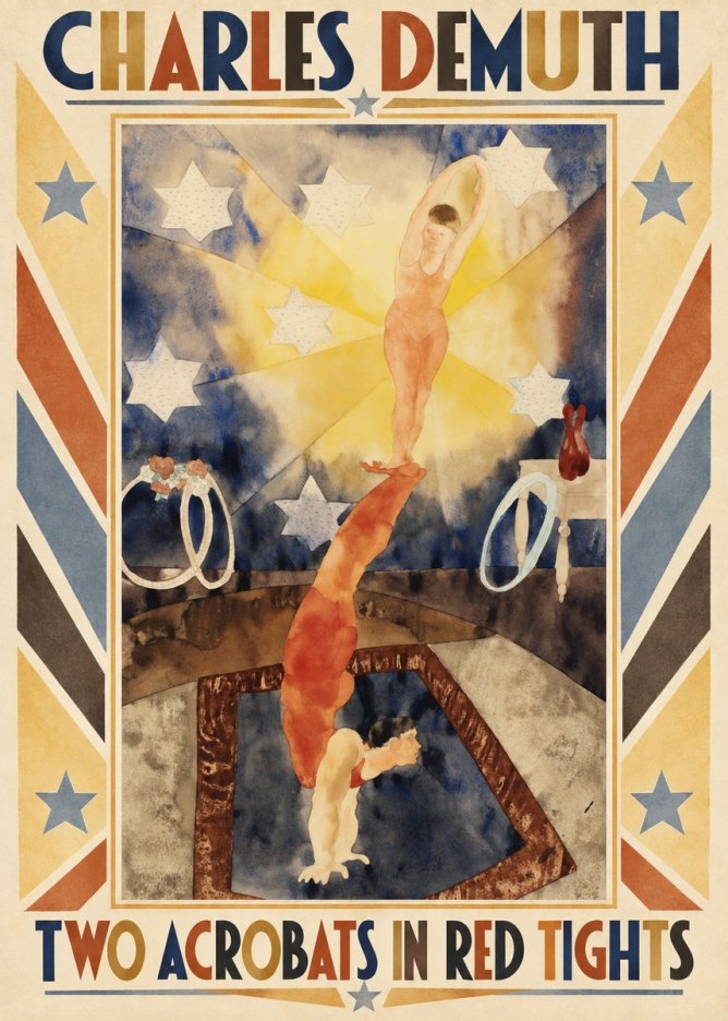 Charles Demuth Two Acrobats in Red Tights No1 - Affiche