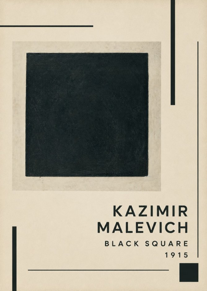 Kazimir Malevich Black Square No2 - Affiche