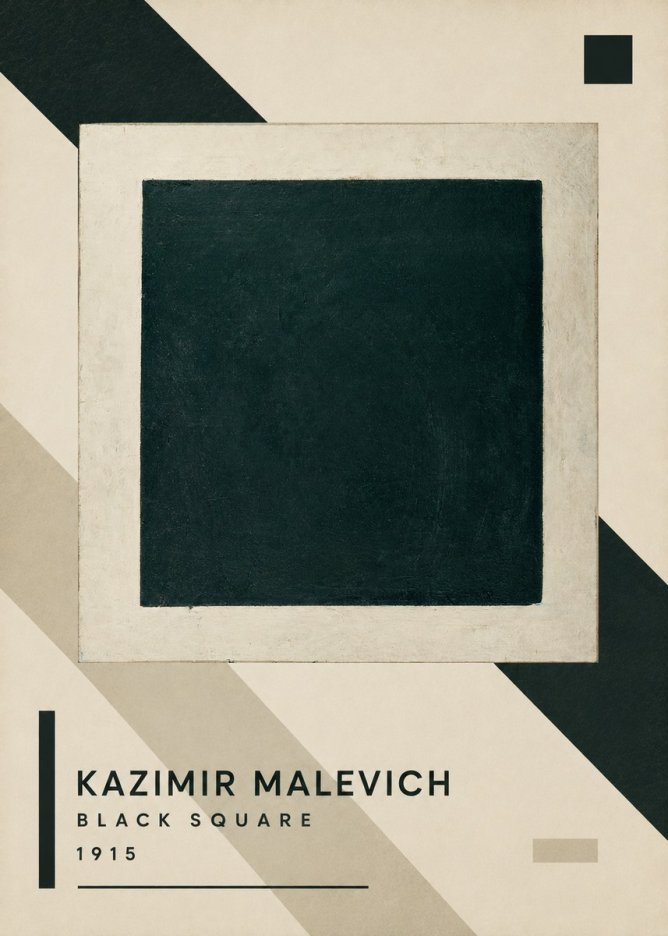 Kazimir Malevich Black Square No3 - Affiche