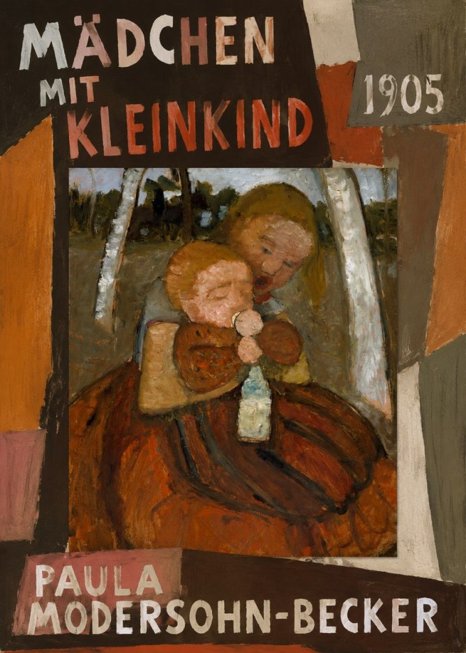 Paula Modersohn-Becker Mädchen Mit Kleinkind I No2 - Affiche