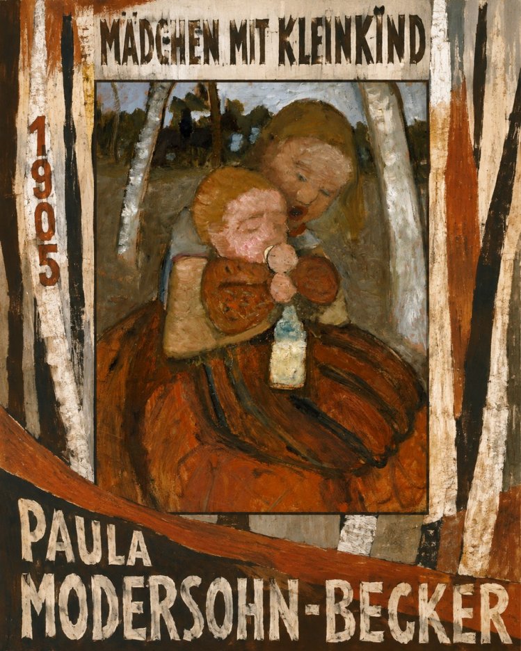Paula Modersohn-Becker Mädchen Mit Kleinkind I No6 - Affiche