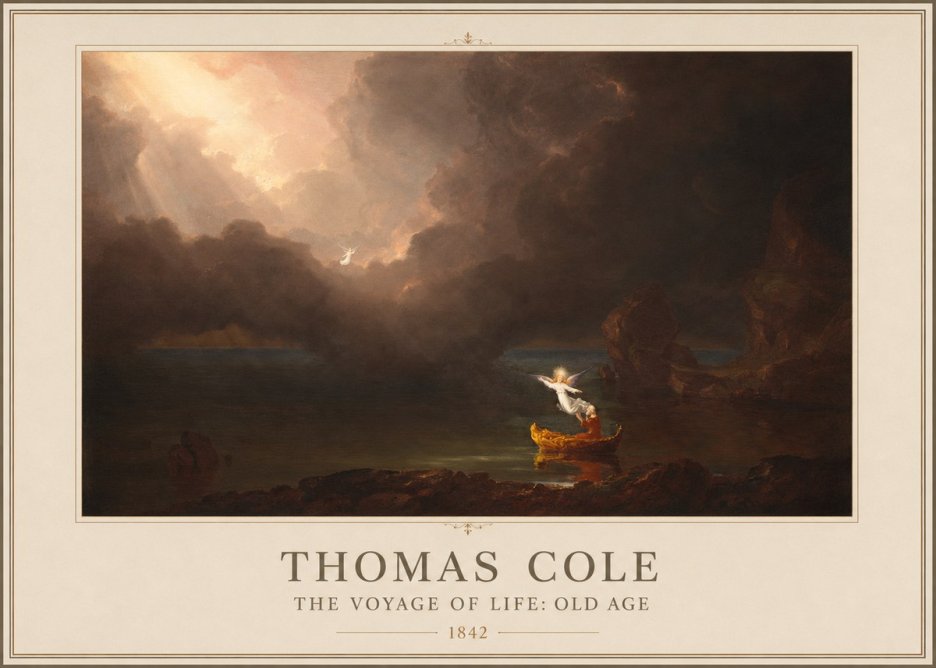 Thomas Cole The Voyage of Life: Old Age II No1 - Affiche