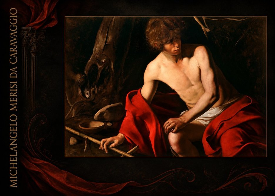 Michelangelo Merisi da Caravaggio John the Baptist (Youth with a Ram) No3 - Affiche
