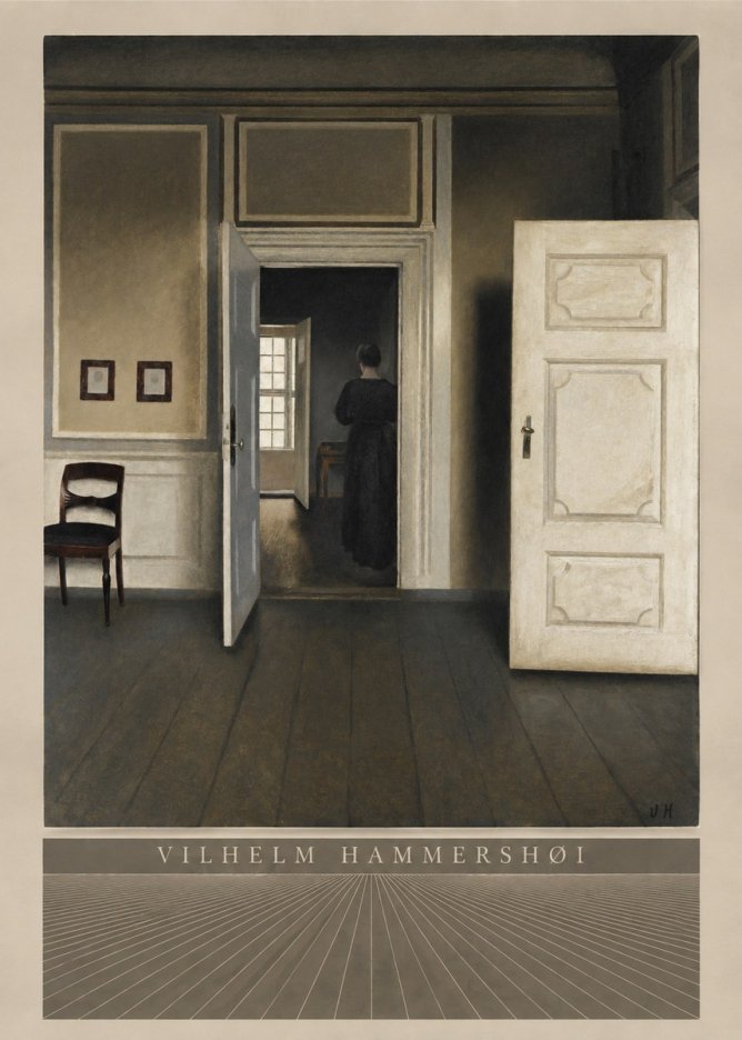 Vilhelm Hammershøi Interior, Strandgade 30 I No5 - Affiche