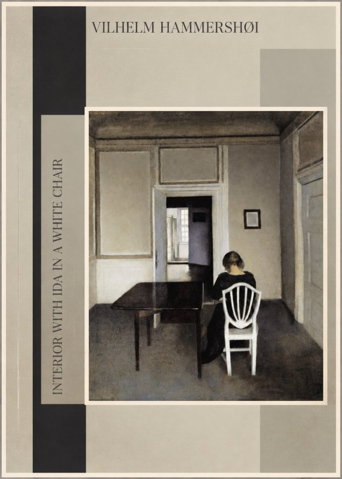 Vilhelm Hammershøi Interior with Ida in a White Chair No3 - Affiche