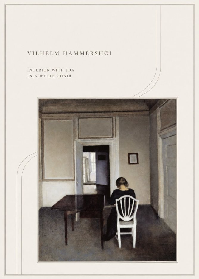 Vilhelm Hammershøi Interior with Ida in a White Chair No4 - Affiche