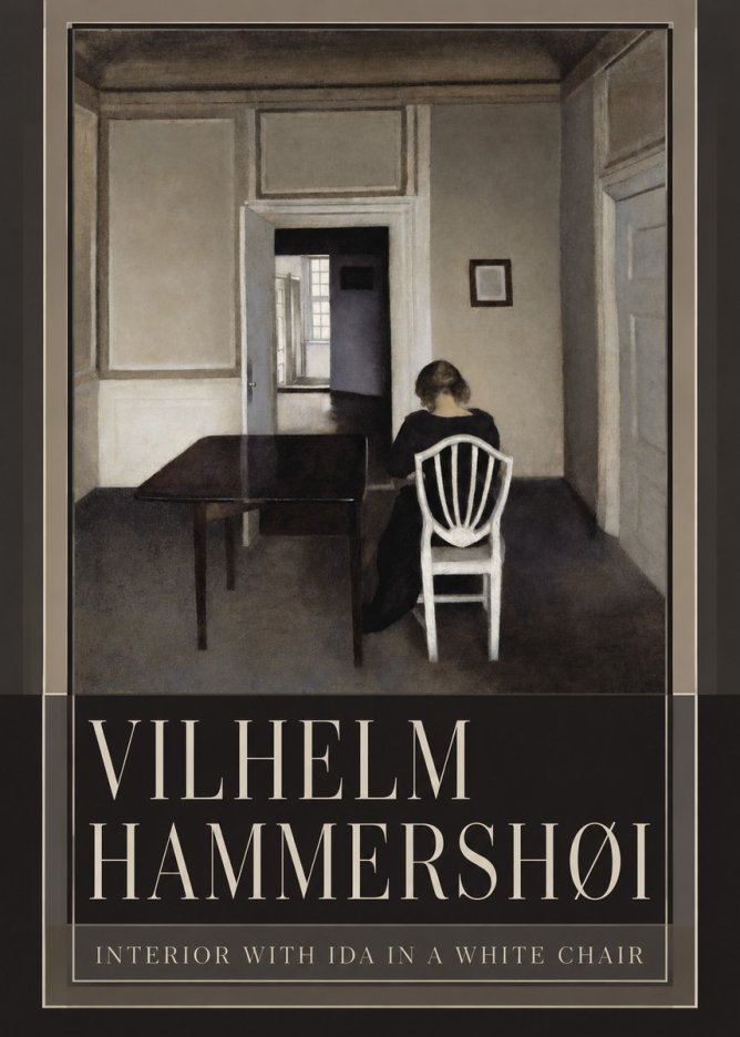 Vilhelm Hammershøi Interior with Ida in a White Chair No5 - Affiche