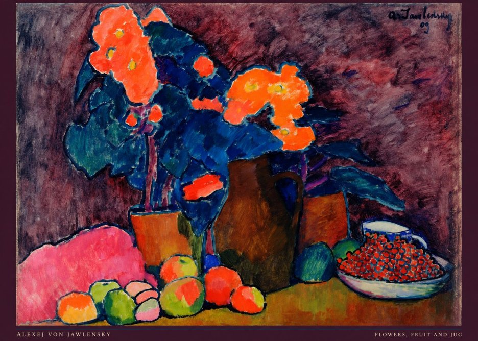 Alexej von Jawlensky Flowers, Fruit and Jug No6 - Affiche