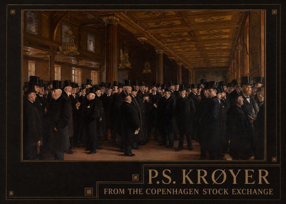 P.S. Krøyer From the Copenhagen Stock Exchange No4 - Affiche