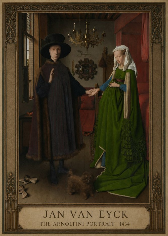 Jan van Eyck The Arnolfini Portrait IV No1 - Affiche