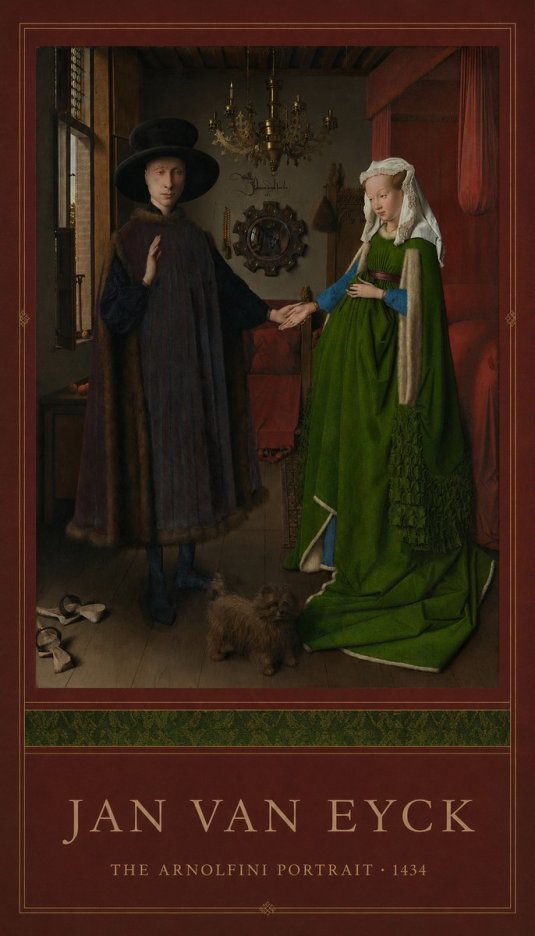 Jan van Eyck The Arnolfini Portrait IV No3 - Affiche