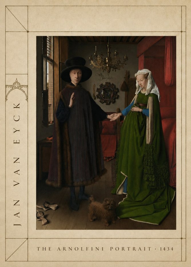 Jan van Eyck The Arnolfini Portrait IV No4 - Affiche