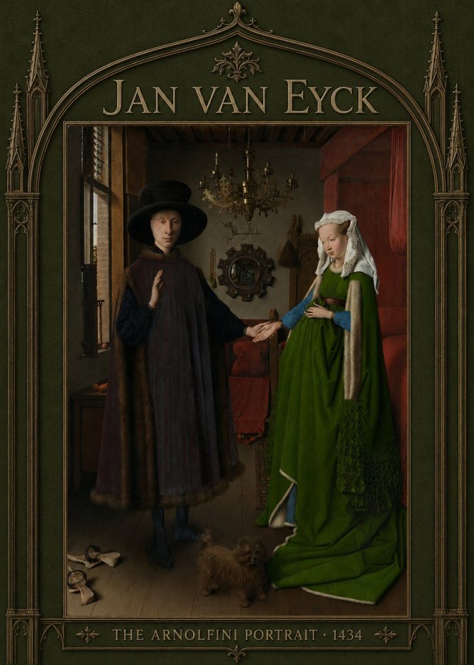Jan van Eyck The Arnolfini Portrait IV No5 - Affiche