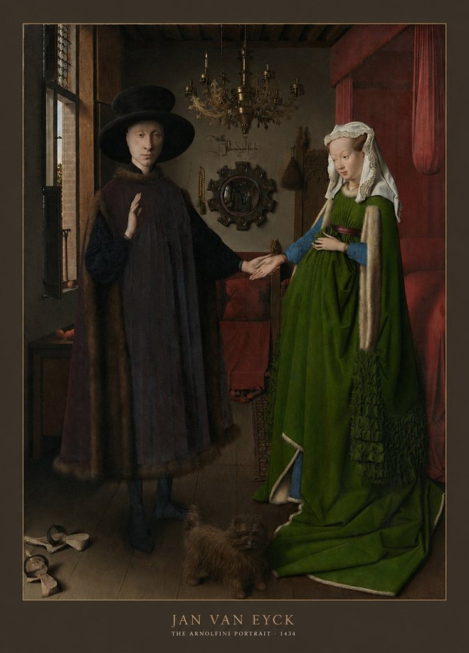 Jan van Eyck The Arnolfini Portrait IV No6 - Affiche