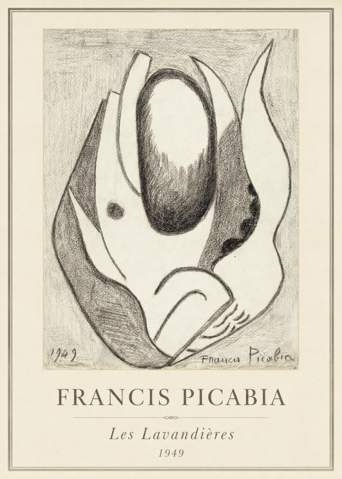 Francis Picabia Les Lavandières No4 - Affiche
