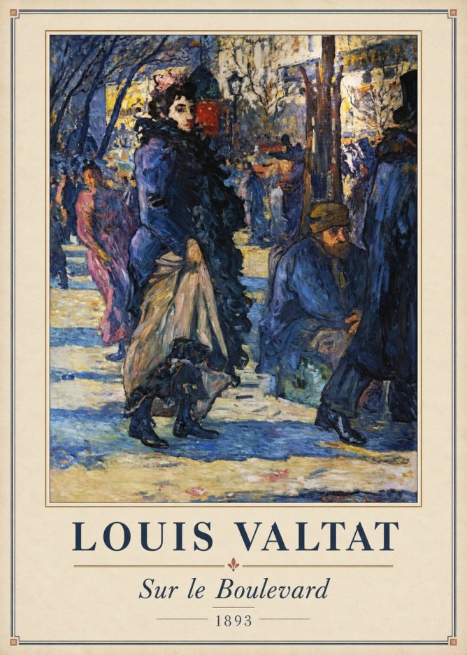 Louis Valtat Sur Le Boulevard No2 - Affiche