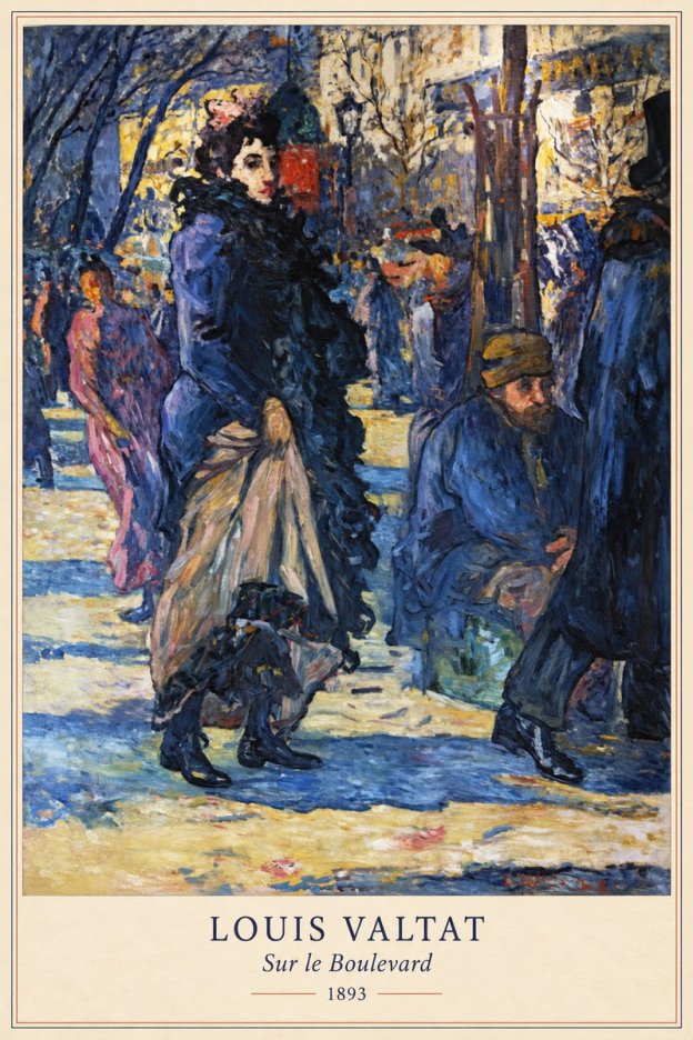 Louis Valtat Sur Le Boulevard No6 - Affiche