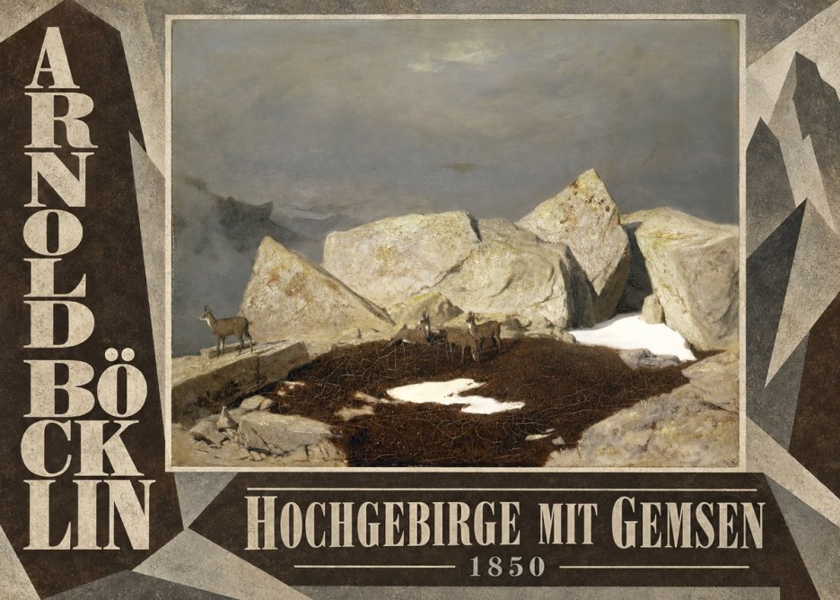 Arnold Böcklin Hochgebirge Mit Gemsen No5 - Affiche