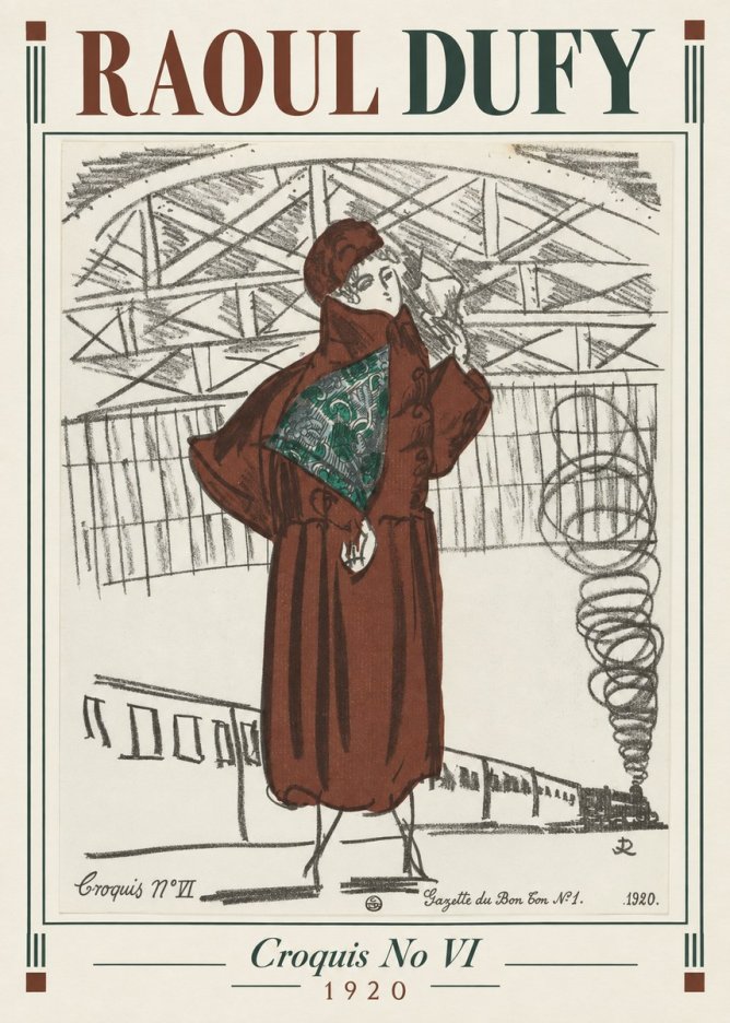 Raoul Dufy Croquis No Vi No1 - Affiche