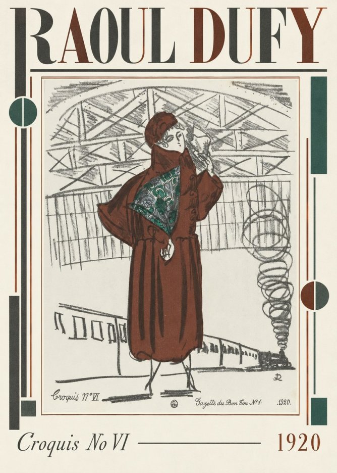 Raoul Dufy Croquis No Vi No2 - Affiche