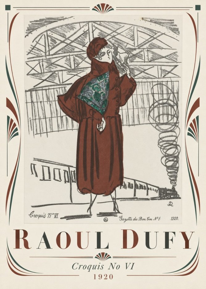 Raoul Dufy Croquis No Vi No4 - Affiche