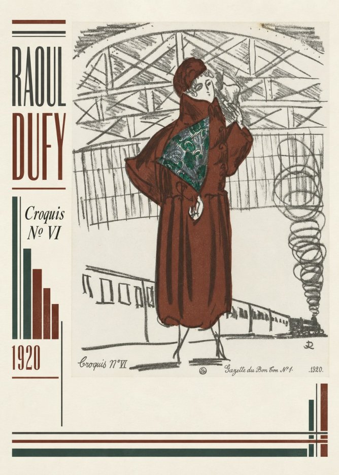 Raoul Dufy Croquis No Vi No5 - Affiche