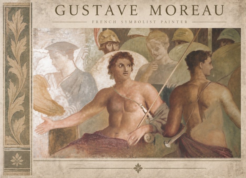 Gustave Moreau Les Prétendants No6 - Affiche