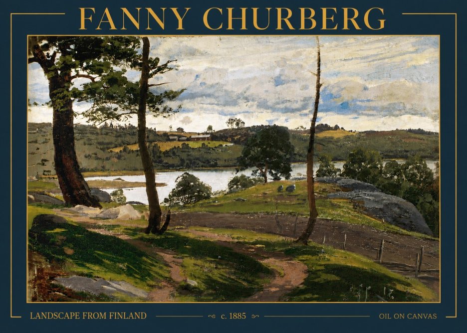 Fanny Churberg Landscape from Finland No4 - Affiche