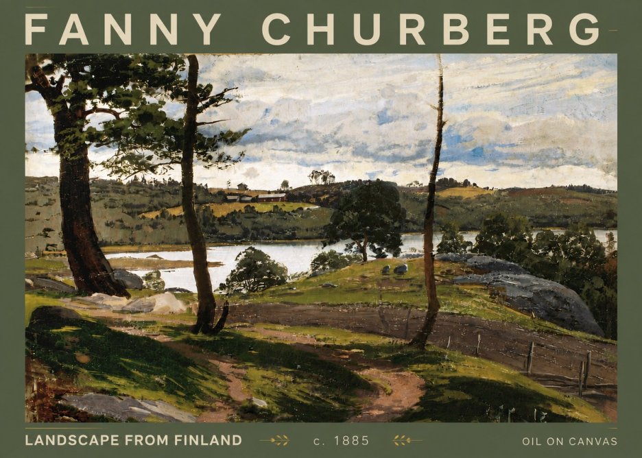 Fanny Churberg Landscape from Finland No5 - Affiche