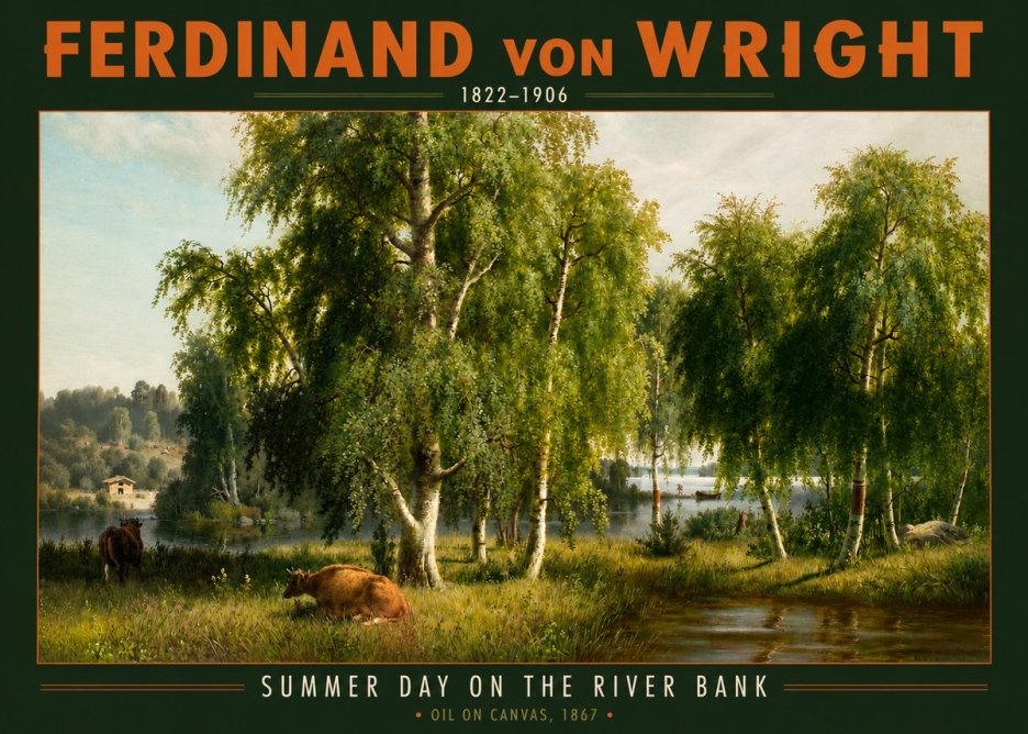 Ferdinand von Wright Summer Day on the River Bank No2 - Affiche