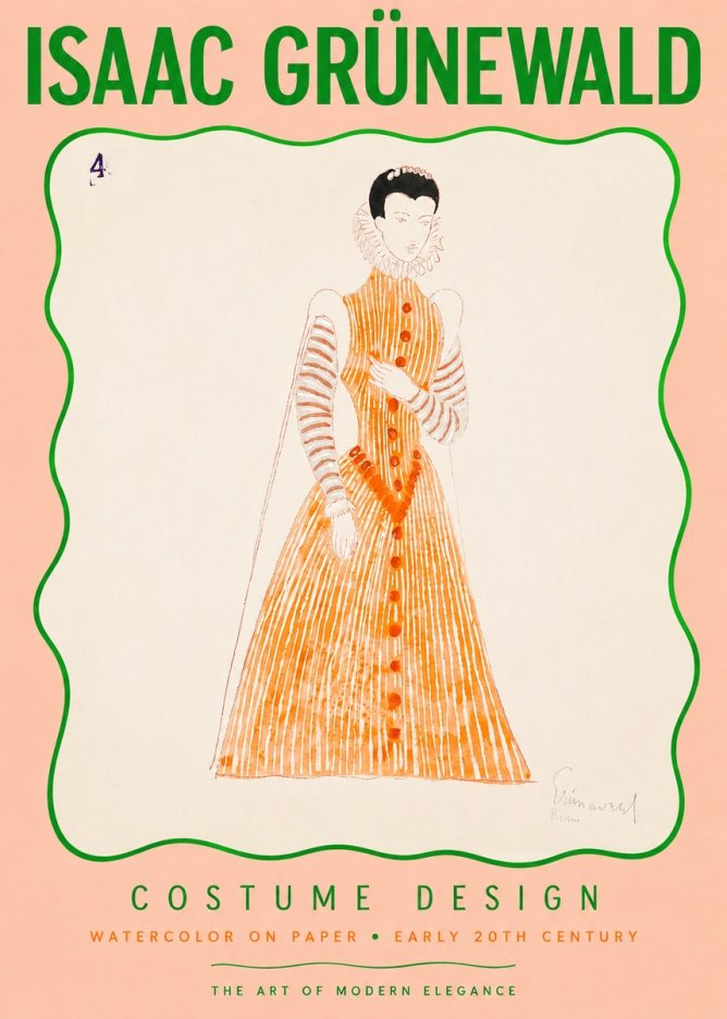 Isaac Grünewald Costume Design VII No3 - Affiche