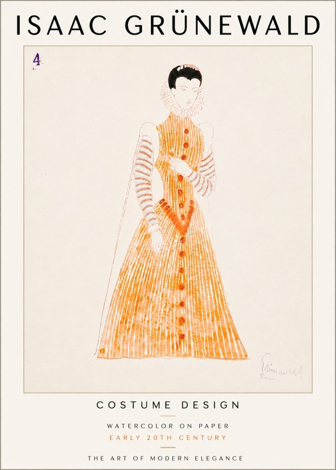 Isaac Grünewald Costume Design VII No6 - Affiche