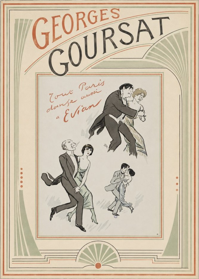 Georges Goursat Tout Paris Danse Aussi À Evian No3 - Affiche