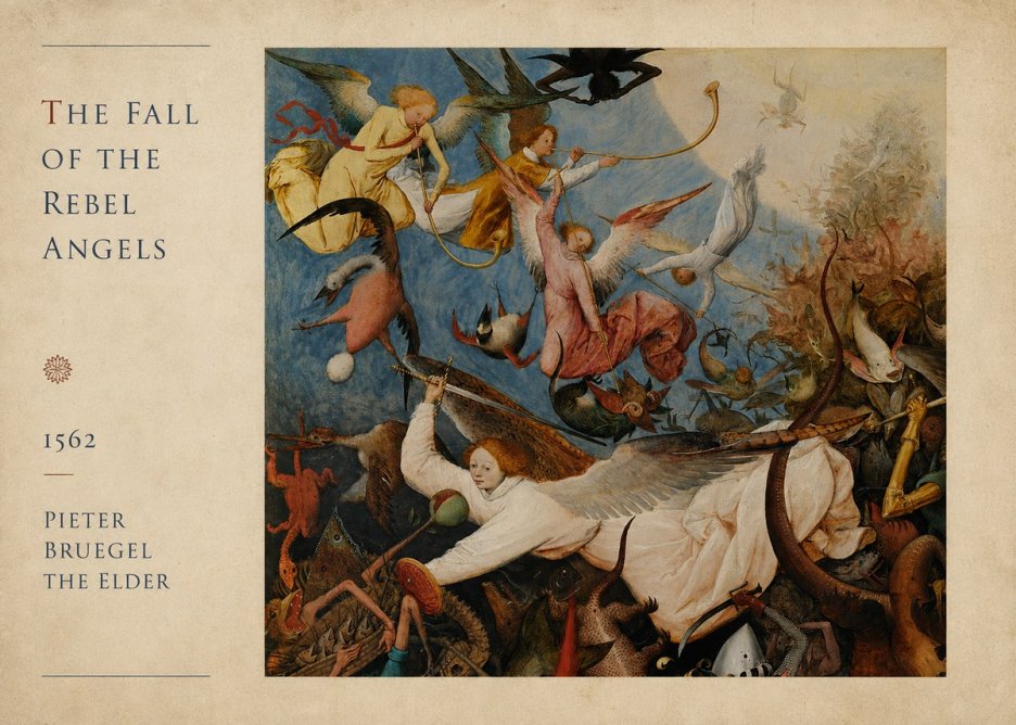 Pieter Bruegel The Fall of the Rebel Angels II No4 - Affiche