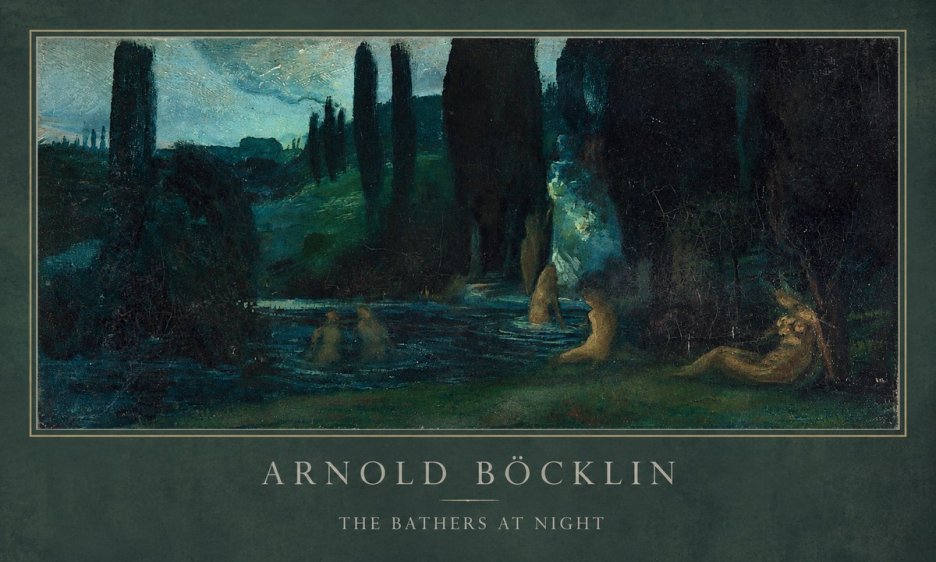 Arnold Böcklin The Bathers at Night No1 - Affiche
