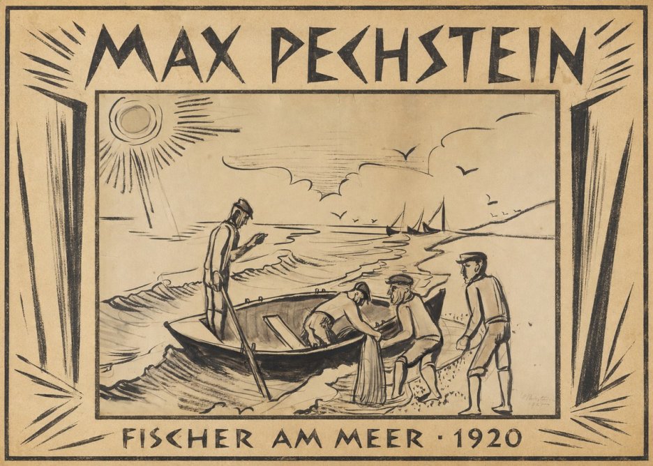 Max Pechstein Fischer Am Meer - 1920 No1 - Affiche
