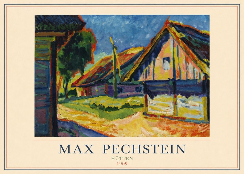 Max Pechstein Hütten 1909 No3 - Affiche